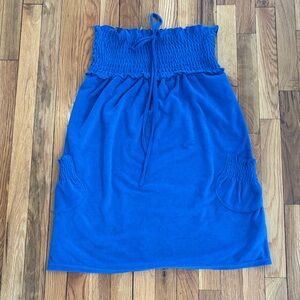 Intimo Royal Blue Smocked bust dress with Pockets